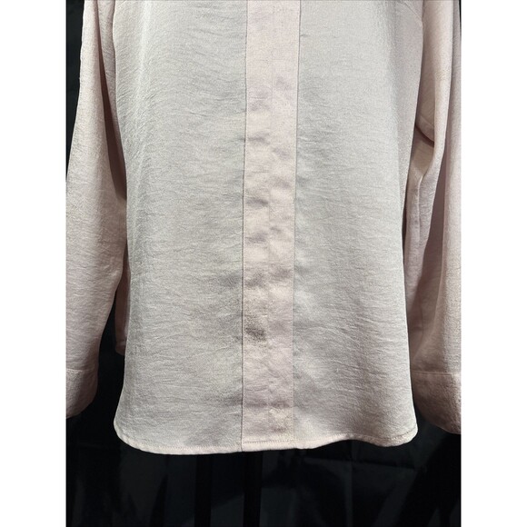 Express Crushed Satin Pink And Gold V-Neck Portofino Size M - Picture 4 of 12